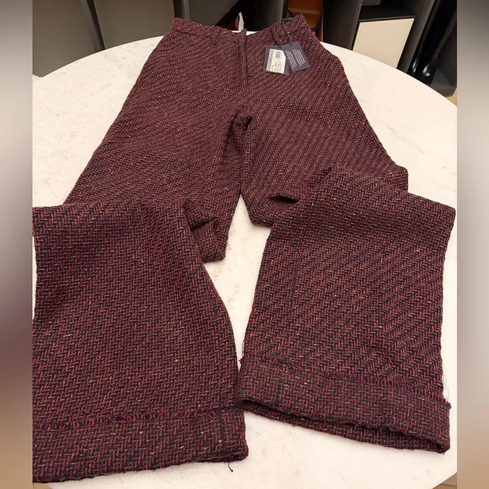 Prada women’s Burgundy Tweed Pants - Picture 6 of 12